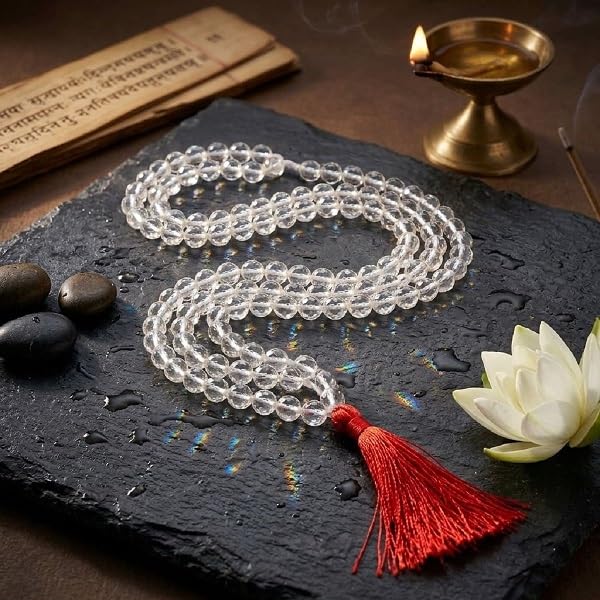 Sphatika mala 48 beads