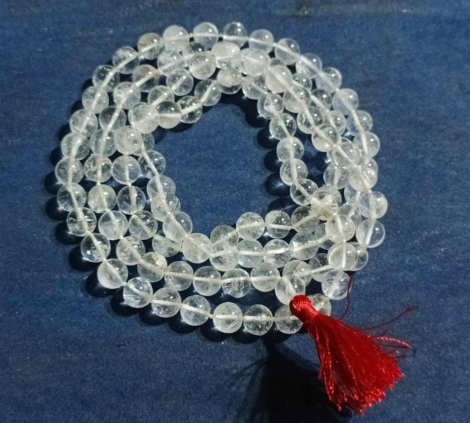Sphatika mala with 54 beads