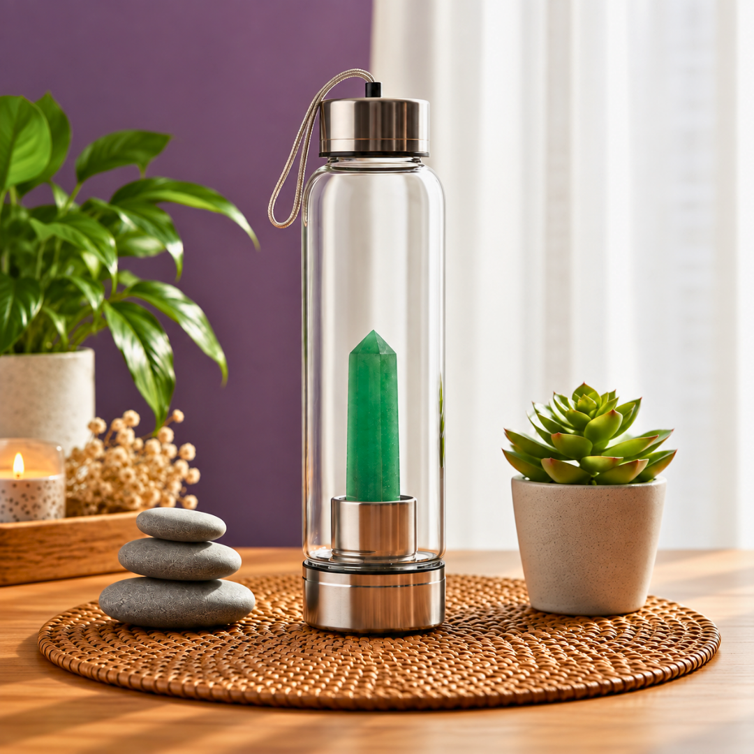Jade Crystal Water Bottle