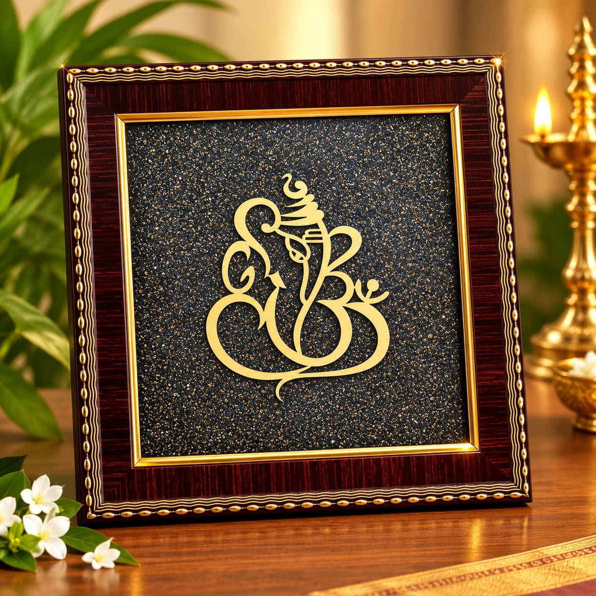 Ganesh Raw Pyrite Frame