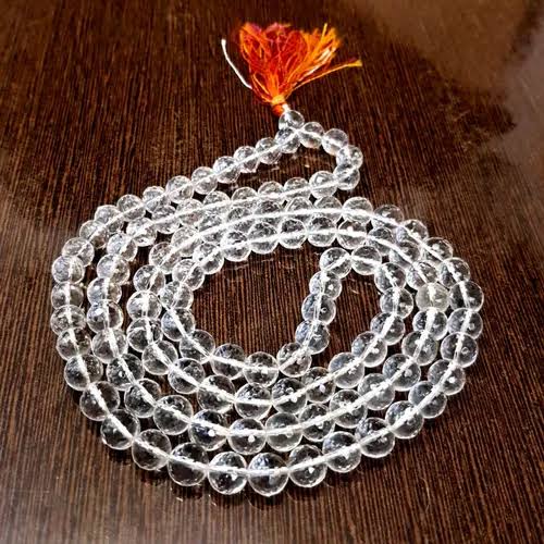 Sphatika mala with 108 beads